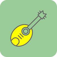guitarra lleno amarillo icono vector