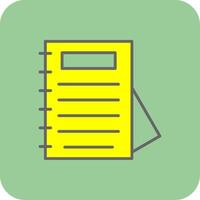 Notepad Filled Yellow Icon vector