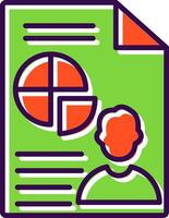 Presentation filled Design Icon vector