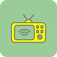 Television Filled Yellow Icon vector