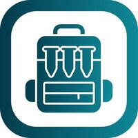 Backpack Glyph Gradient Corner Icon vector