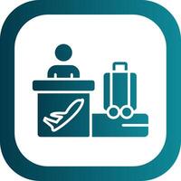 Airport Glyph Gradient Corner Icon vector