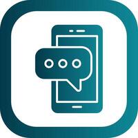 Mobile Phone Glyph Gradient Corner Icon vector