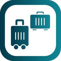 Suitcases Glyph Gradient Corner Icon vector