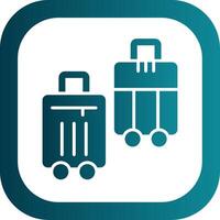 Suitcases Glyph Gradient Corner Icon vector