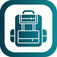 Rucksack Glyph Gradient Corner Icon vector