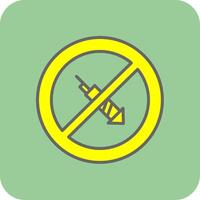 No Firework Glyph Gradient Corner Icon vector