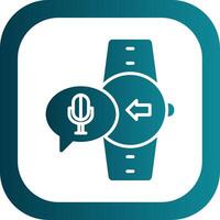 Microphone Glyph Gradient Corner Icon vector