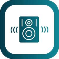 Speakers Glyph Gradient Corner Icon vector