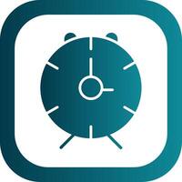 Alarm Clock Glyph Gradient Corner Icon vector