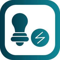 Energy Saving Glyph Gradient Corner Icon vector