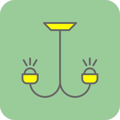 Chandelier Glyph Gradient Corner Icon