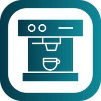 Coffee Machine Glyph Gradient Corner Icon vector