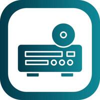 Dvd Player Glyph Gradient Corner Icon vector