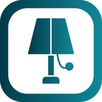 Lamp Glyph Gradient Corner Icon vector