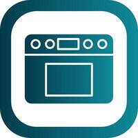 Oven Glyph Gradient Corner Icon vector