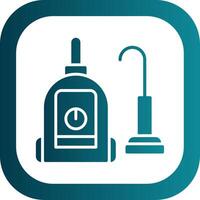 Vacuum Cleaner Glyph Gradient Corner Icon vector