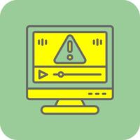 Error Filled Yellow Icon vector