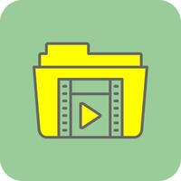 Footage Filled Yellow Icon vector