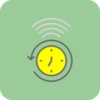 reloj lleno amarillo icono vector