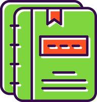 Notebooks filled Design Icon vector