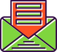 Letter filled Design Icon vector