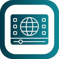 Glyph Gradient Corner Icon vector