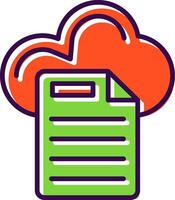 Cloud Data filled Design Icon vector