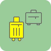 Bags Filled Yellow Icon vector