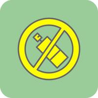 No Aerosol Filled Yellow Icon vector