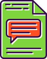 Message filled Design Icon vector