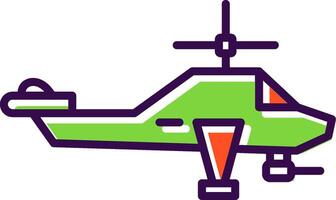 helicóptero lleno diseño icono vector