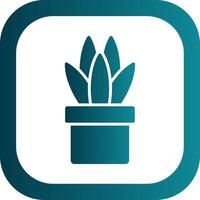 Snake Plant Glyph Gradient Corner Icon vector