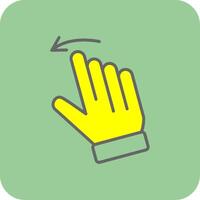 Swipe Left Filled Yellow Icon vector