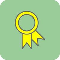 Ribbon Filled Yellow Icon vector