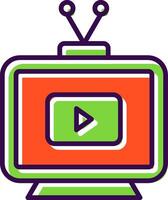 Television filled Design Icon vector