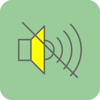 Mute Filled Yellow Icon vector