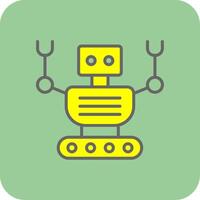 Robot Filled Yellow Icon vector