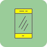 Smartphone Filled Yellow Icon vector