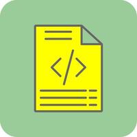Coding Filled Yellow Icon vector