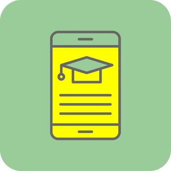 Elearning Glyph Gradient Corner Icon vector