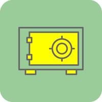 Safebox Filled Yellow Icon vector