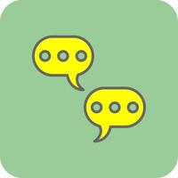 Chat Filled Yellow Icon vector