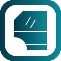 Car Door Glyph Gradient Corner Icon vector