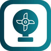 Cooling Fan Glyph Gradient Corner Icon vector