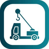 Crane Truck Glyph Gradient Corner Icon vector