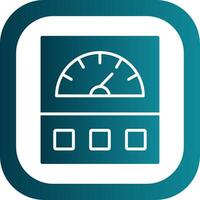 Ammeter Glyph Gradient Corner Icon vector