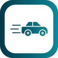 Car Speed Glyph Gradient Corner Icon vector