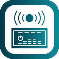 Sound System Glyph Gradient Corner Icon vector