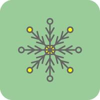 Snowflake Filled Yellow Icon vector